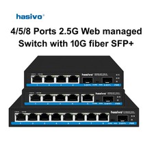 Hasivo 2.5G Web Managed Network Switch 10G SFP+ Mini Fanless POE picture