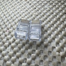 Lot of (106) RJ45 Cat6/Cat5e Connectors - 1 Pass-Through & 1 Standard Plug Clear picture