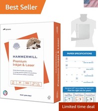 Sustainable 24lb Inkjet & Laser Printer Paper, 500 Sheets - Brilliantly Bright picture