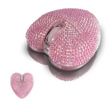 Heart Shaped RGB Backlit Silent Rechargeable Wireless Bluetooth Mouse PC picture