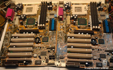 ** Restoration LOT AS IS *** 2 x Socket 370 ASUS CUSL2-C + CUV4X Motherboards * picture
