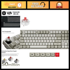 Custom TKL Wired Keyboard, 8K Polling Rate, RGB Backlight, Red Switches, Gaming picture