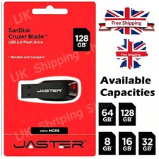 JASTER 16GB 32GB 64GB 128GB Cruzer Blade Flash Drive Memory Stick USB Lot Pack picture