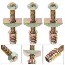8 Sets Bed Frame Hardware Kit Threaded Bolts Nuts for Furniture Repair picture