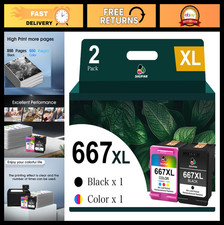 High-Capacity 667XL Ink Cartridges Combo Pack for HP DeskJet Printers - 1 Black, picture