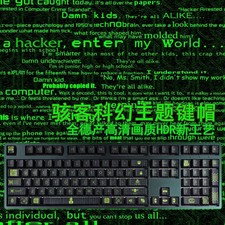 Cyberpunk Hacker Theme Keycap Cherry Profile 108 Key Set PBT For MX  picture