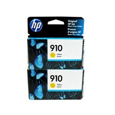 2PK Genuine HP 910 Yellow Color OfficeJet 8025 (Retail Box) picture