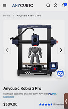 ANYCUBIC Kobra 2 Pro FDM 3D Printer Touchscreen 500mm/s 220x220x250mm picture