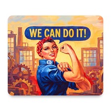 We Can Do It Mouse Pad 9.25x7.75 Non-Slip Desk Mat picture