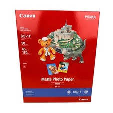 Canon PIXMA Matte Photo Paper MP-101 8.5x11 50 Sheets 45lb Inkjet NEW - BZ picture