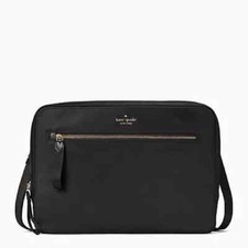 Kate Spade chelsea laptop sleeve with strap Nylon Crossbody ~NWT~ Black picture