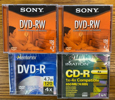 (9) SONYDVD-RW, (4) IMATION CD-R, (2) MEMOREX DVD-R, BRAND NEW.  FREE MEDIA MAIL picture