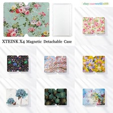 For XTEINK X4 E-Reader Flip Floral Case Detechable Magnetic Silk-texture Cover picture