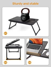 Escritorio Mesa Portatil Para Laptop Para Cama Con Soporte Para Mouse Raton TOP picture