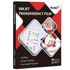 Clear Inkjet Transparency Film Sheets 8.5x11