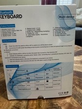 Rechargeable Bluetooth backlit keyboard wireless multi device picture