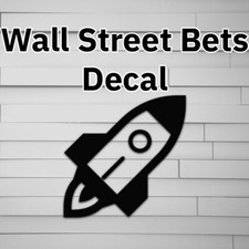 Wall Street Bets Rocket Emoji Vinyl Decal Sticker Reddit wallstreetbets gamestop picture