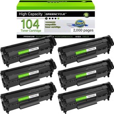 6PK Toner Black fit for Canon 104 FX-9 FX-10 imageCLASS MF4370dn MF4380dn MF4270 picture