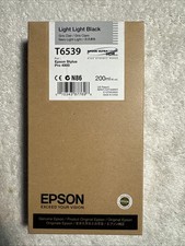 Two New Genuine Epson T6539 200ml Light Light Black Ultrachrome HDR Ink 4900 picture