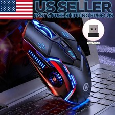 Wireless Gaming Mouse Rechargeable Bluetooth 2.4G USB Silent RGB Backlit Color picture