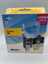Meijer 2 Pk 10xl & 10c fits a Kodak 10 Ink Cartridges Blk & Color picture