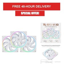 Thermalright TL-S12W X3 120mm ARGB PWM Case Fan 1500RPM White 3-Pack picture
