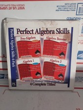 Perfect algebra skills 4 pack  Prealgebra algebra booster algebra 1 & 2 PC #162c picture