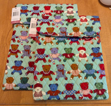 NWT Vera Bradley Laptop Computer Tablet Sleeve Bag Case Toasty Teddies picture