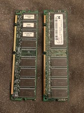 Pair Vintage Micron SMS 64MB 128MB PC100 168-Pin SDRAM Desktop Computer Memory picture