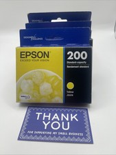 NEW GENUINE EPSON 200 YELLOW T200420 INK CARTRIDGE EXP: 6/23 5/23 3/25 Lot Of 3 picture