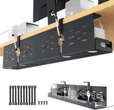 Univivi under Desk Cable Management Tray, Cable Management, 32 Inch, Black picture
