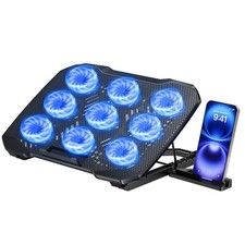 TECKNET Laptop Cooling Pad with Phone Stand, Cooler for 12-15.6 Black picture