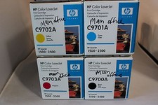 HP Genuine LaserJet Toner C9700A C9701A C9702A C9703A 4 Color Set 1500 2500 picture