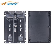 Double Port M.2 SSD to Sata 7+15 22PIN Expansion  Card M.2 to 2.5
