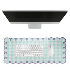 Scalloped Desk Mat, 35.4 x 15.7