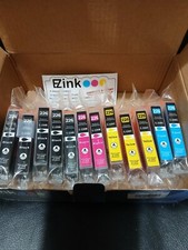 Lot Of 12 EZink Canon C-226 Packs 5 Black 2 Magenta 3 Yellow 2 Cyan picture