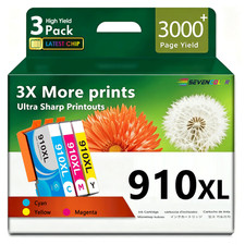 910XL High Yield Ink Cartridges Combo Pack | 3-Pack, Cyan Magenta Yellow picture