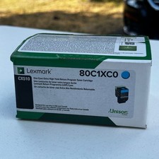 Genuine Lexmark 80C1XC0 Cyan Extra High Yield Toner Cartridge CX510 picture