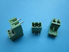 120 pcs 5.08mm Close Angle 2 pin Screw Terminal Block Connector Plugable Green picture