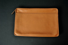 VTG COACH Document Portfolio Laptop Briefcase Case Bag Chestnut Leather 5225 picture