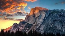 Landscape nature mountains cliff rocks sunset yosemite Custom Gaming Mat Desk picture