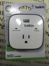 NEW BELKIN SURGEPLUS SURGE PROTECTED USB WALL CHARGER PLUS PLUG 10 WATTS 2.1 AMP picture