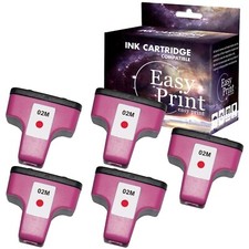 5PK replace for HP 02 Ink Cartridge Magenta for PhotoSmart 3108 3210 C7250 picture