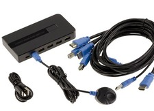 KVM Switch Sharing Box Mouse Keyboard Screen 2 PCs HDMI 4K 60Hz picture