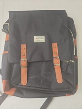 Modoker Black and Brown Backpack USB Port Padded Fits 15
