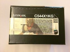 GENUINE LEXMARK EXTRA HI-YLD BLACK CARTRIDGE C544X1KG C544 C546 X544 X648 NEW picture