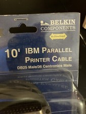 Belkin 10 Foot IBM Parallel Printer Cable DB25 Male / 36 Centronics Male - NEW picture