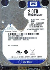 WD20NMVW-11EDZS3,  EHKTJHKB  WESTERN DIGITAL USB3 2TB FEB 2016  WXQ1 picture
