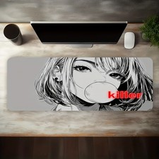 1pc Large Electronic Sports Gaming Mouse Pad, Black And White Style Bubble Gir picture
