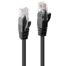 LINDY 3m Cat.6 U/UTP Network Cable, Black 3m Black picture